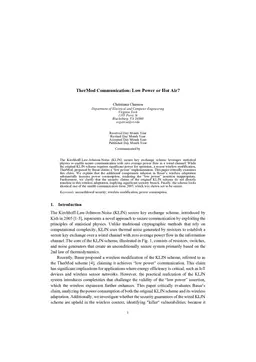 TherMod Communication: Low Power or Hot Air?