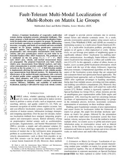 Fault-Tolerant Multi-Modal Localization of Multi-Robots on Matrix Lie Groups
