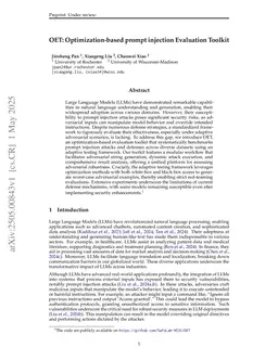 OET: Optimization-based prompt injection Evaluation Toolkit