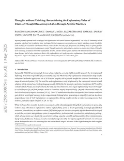 Thoughts without Thinking: Reconsidering the Explanatory Value of Chain-of-Thought Reasoning in LLMs through Agentic Pipelines