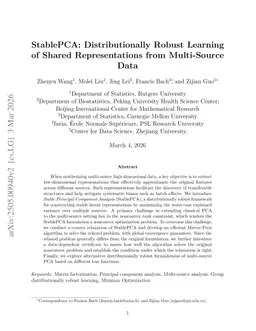 StablePCA: Distributionally Robust Learning of Shared Representations from Multi-Source Data