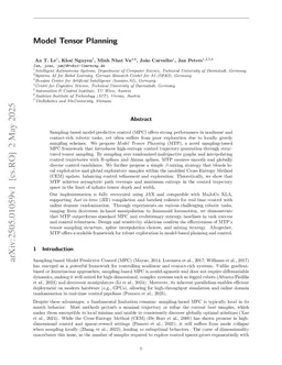 Model Tensor Planning