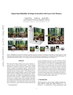 Improving Editability in Image Generation with Layer-wise Memory