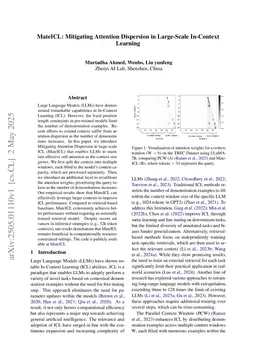 MateICL: Mitigating Attention Dispersion in Large-Scale In-Context Learning