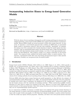 Incorporating Inductive Biases to Energy-based Generative Models