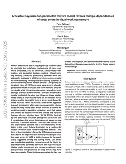 A flexible Bayesian non-parametric mixture model reveals multiple dependencies of swap errors in visual working memory