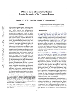 Diffusion-based Adversarial Purification from the Perspective of the Frequency Domain