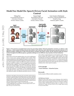 Model See Model Do: Speech-Driven Facial Animation with Style Control