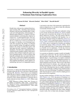Enhancing Diversity in Parallel Agents: A Maximum State Entropy Exploration Story