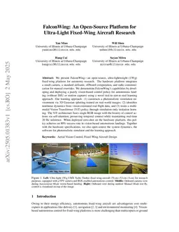 FalconWing: An Ultra-Light Indoor Fixed-Wing UAV Platform for Vision-Based Autonomy