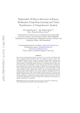 Explainable AI-Driven Detection of Human Monkeypox Using Deep Learning and Vision Transformers: A Comprehensive Analysis