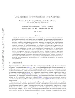Contextures: Representations from Contexts