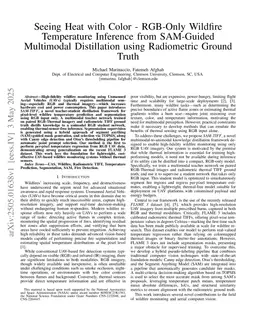 Seeing Heat with Color -- RGB-Only Wildfire Temperature Inference from SAM-Guided Multimodal Distillation using Radiometric Ground Truth