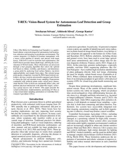 T-REX: Vision-Based System for Autonomous Leaf Detection and Grasp Estimation