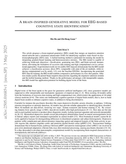 A brain-inspired generative model for EEG-based cognitive state identification