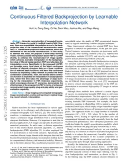 Continuous Filtered Backprojection by Learnable Interpolation Network