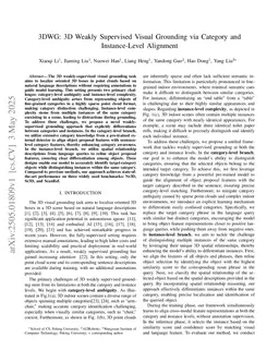 3DWG: 3D Weakly Supervised Visual Grounding via Category and Instance-Level Alignment