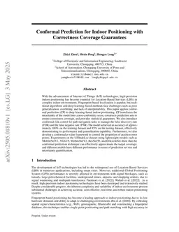 Conformal Prediction for Indoor Positioning with Correctness Coverage Guarantees