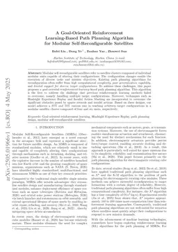 A Goal-Oriented Reinforcement Learning-Based Path Planning Algorithm for Modular Self-Reconfigurable Satellites