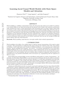 Learning Local Causal World Models with State Space Models and Attention