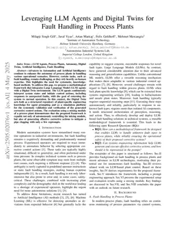 Leveraging LLM Agents and Digital Twins for Fault Handling in Process Plants