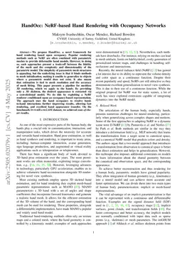 HandOcc: NeRF-based Hand Rendering with Occupancy Networks