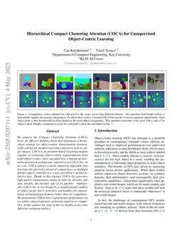 Hierarchical Compact Clustering Attention (COCA) for Unsupervised Object-Centric Learning