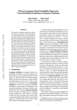 What do Language Model Probabilities Represent? From Distribution Estimation to Response Prediction