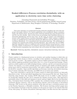 Ranked differences Pearson correlation dissimilarity with an application to electricity users time series clustering