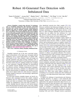 Robust AI-Generated Face Detection with Imbalanced Data