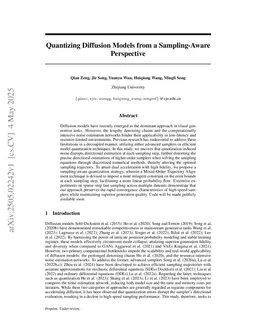 Quantizing Diffusion Models from a Sampling-Aware Perspective