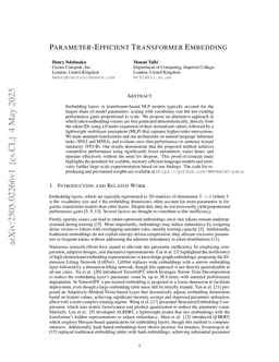 Parameter-Efficient Transformer Embeddings