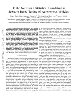 On the Need for a Statistical Foundation in Scenario-Based Testing of Autonomous Vehicles