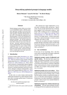 Demystifying optimized prompts in language models