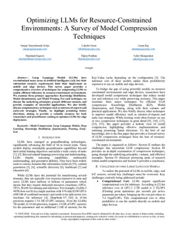 Optimizing LLMs for Resource-Constrained Environments: A Survey of Model Compression Techniques
