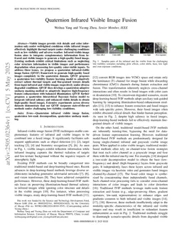 Quaternion Infrared Visible Image Fusion