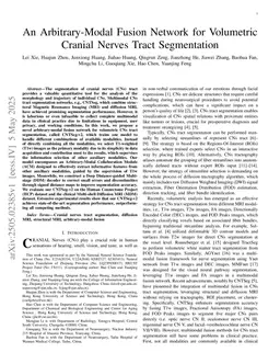 An Arbitrary-Modal Fusion Network for Volumetric Cranial Nerves Tract Segmentation