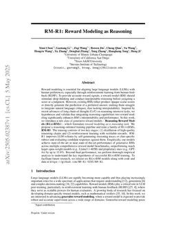 RM-R1: Reward Modeling as Reasoning