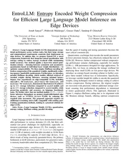 EntroLLM: Entropy Encoded Weight Compression for Efficient Large Language Model Inference on Edge Devices