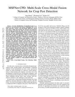 MSFNet-CPD: Multi-Scale Cross-Modal Fusion Network for Crop Pest Detection