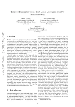Targeted Fuzzing for Unsafe Rust Code: Leveraging Selective Instrumentation
