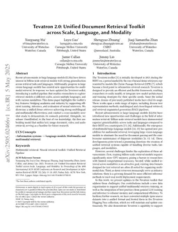 Tevatron 2.0: Unified Document Retrieval Toolkit across Scale, Language, and Modality