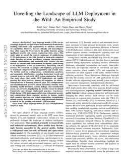 Unveiling the Landscape of LLM Deployment in the Wild: An Empirical Study