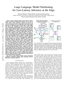 Large Language Model Partitioning for Low-Latency Inference at the Edge