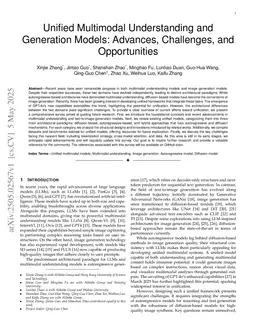 Unified Multimodal Understanding and Generation Models: Advances, Challenges, and Opportunities
