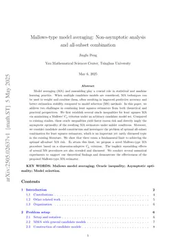Mallows-type model averaging: Non-asymptotic analysis and all-subset combination