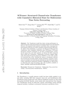 SCFormer: Structured Channel-wise Transformer with Cumulative Historical State for Multivariate Time Series Forecasting