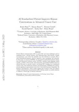 AI Standardized Patient Improves Human Conversations in Advanced Cancer Care