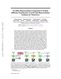 No Other Representation Component Is Needed: Diffusion Transformers Can Provide Representation Guidance by Themselves
