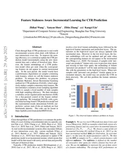 Feature Staleness Aware Incremental Learning for CTR Prediction